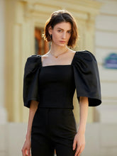 Square Neck Puff Sleeve Blouse